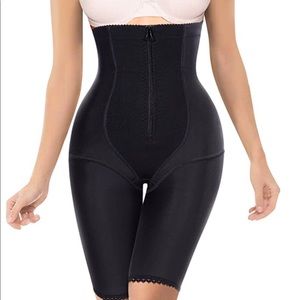 Black hook and zipper waist trainer